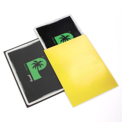 Palms Off Blackout Deck Sleeves (100) Yellow (Clear Front)