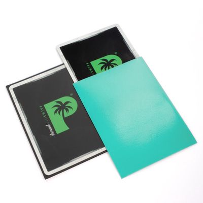 Palms Off Blackout Deck Sleeves (100) Turquoise (Clear Front)