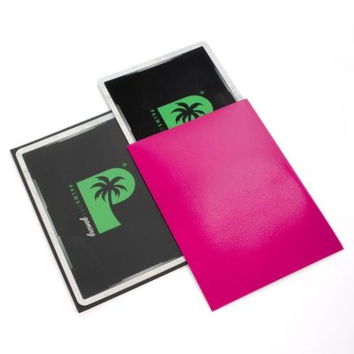 Palms Off Blackout Deck Sleeves (100) Pink (Clear Front)