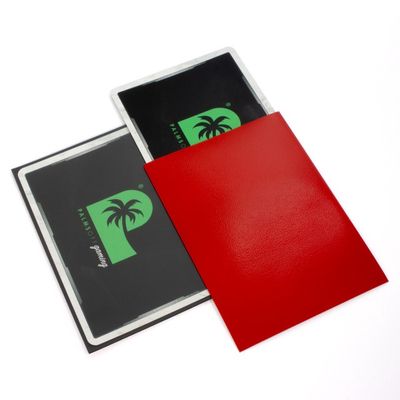 Palms Off Blackout Deck Sleeves (100) Red (Clear Front)
