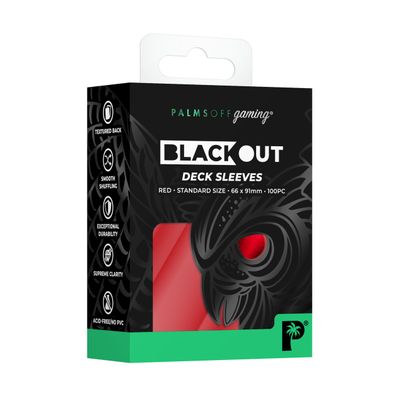 Palms Off Blackout Deck Sleeves (100) Red