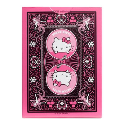 Bicycle Hello Kitty Black &amp; Pink Playing Cards