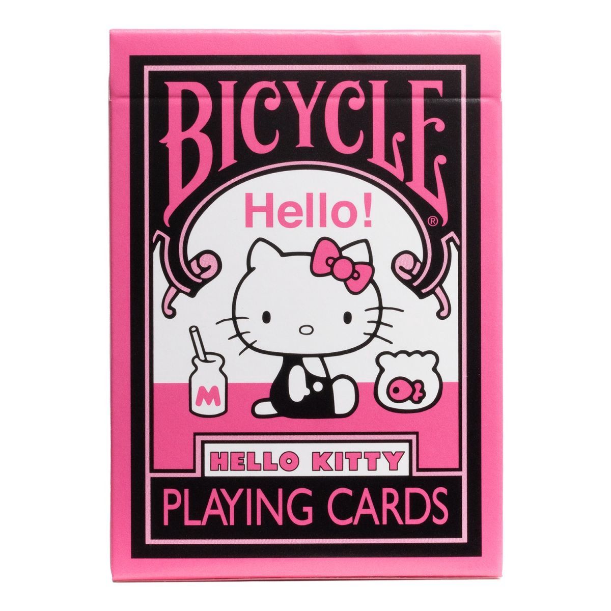 Bicycle Hello Kitty Black &amp; Pink Playing Cards