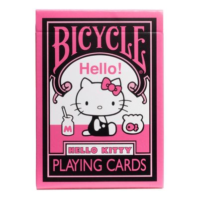 Bicycle Hello Kitty Black &amp; Pink Playing Cards