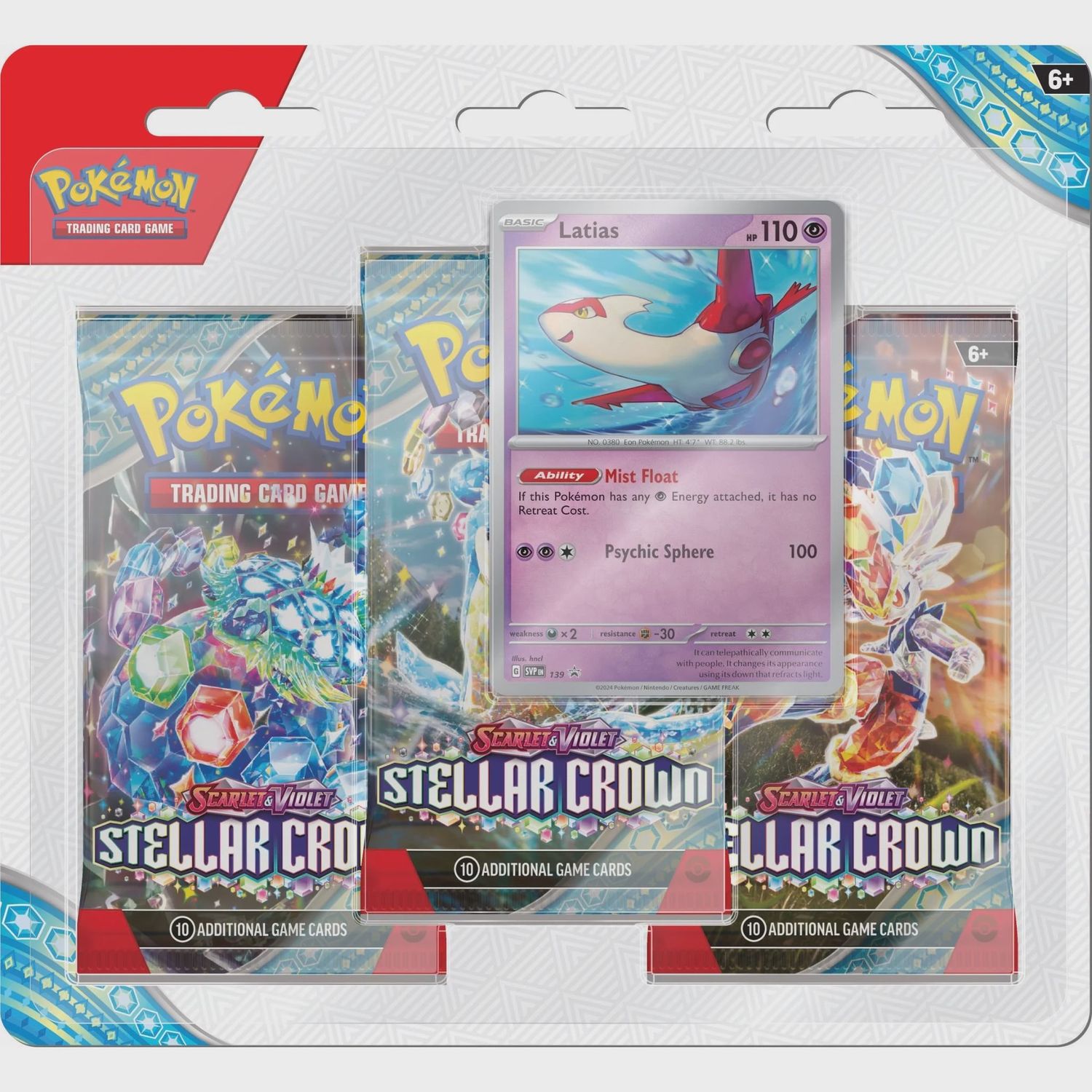Pokemon - Scarlet &amp; Violet: Stellar Crown Three-Booster Blister