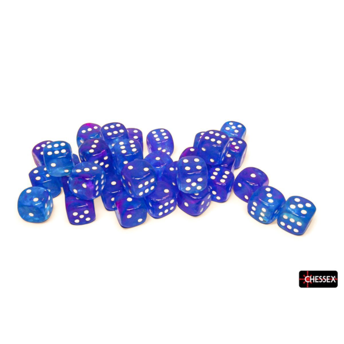 Chessex Nebula Aura/white Luminary Dice Block (36 dice)