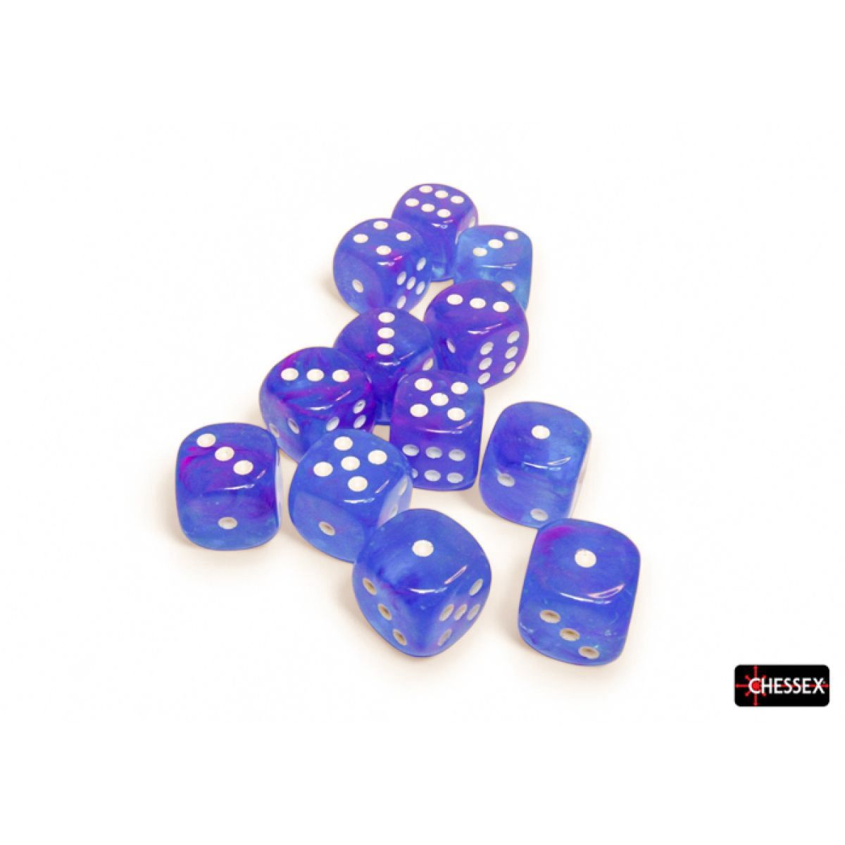 Chessex Nebula Aura/white Luminary Dice Block (12 dice)