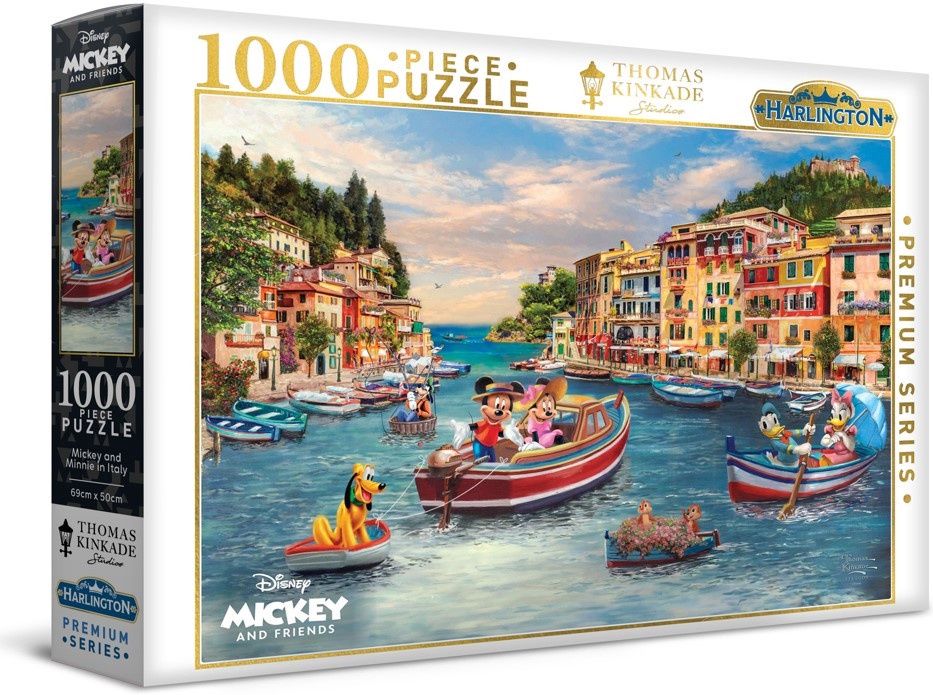 Harlington Thomas Kinkade Puzzle Disney Mickey and Minnie in Italy