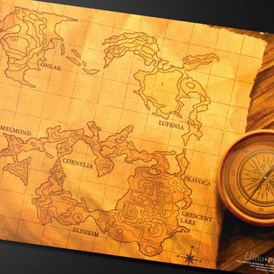 Magic x Final Fantasy: Playmat - World Map