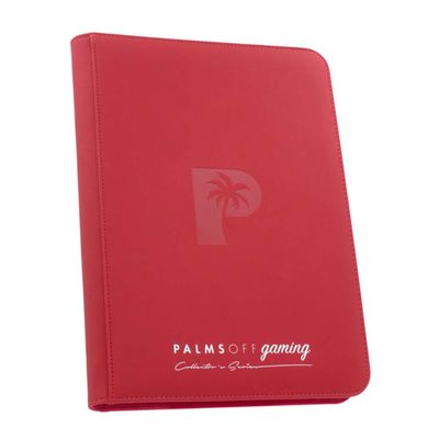 Red - Palms Off Collector’s Series 9 Pocket Zip Binder