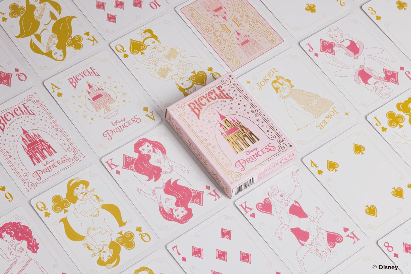Bicycle Disney Princess Pink Playing Cards