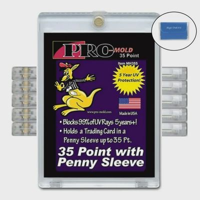 5-Count Pro-Mold 35pt. Magnetic One-Touch Card Holders Holds Sleeved Card MH35S