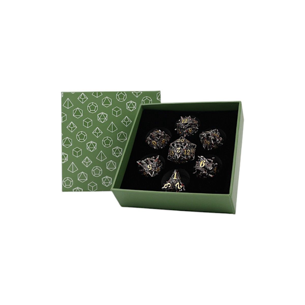LPG Dice Dragon Rage Dice Set Bloodied Metal