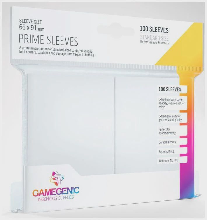 Gamegenic PRIME Sleeves: White (Non Matte)