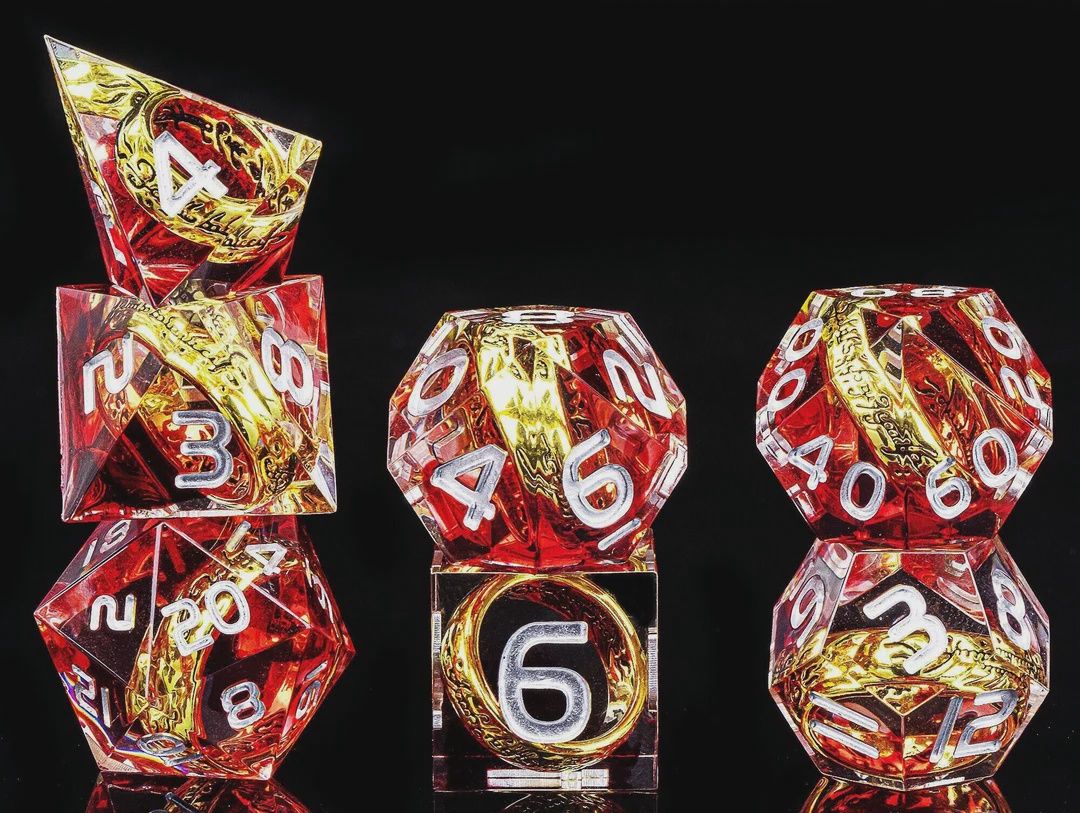 Sharp Resin Dice Set
