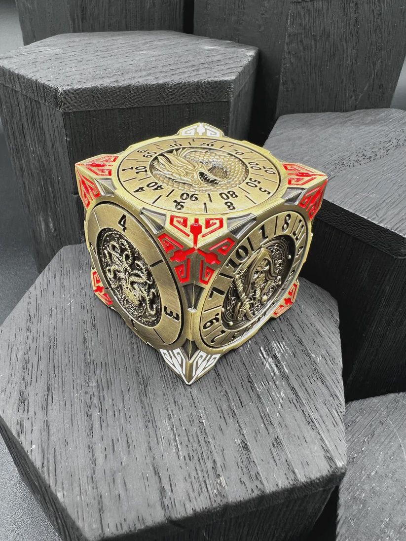 Cube Spinner - Brass (Dice Set)