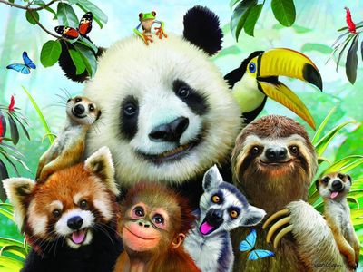 Prime3D Zoo Selfie - 63 Piece 3D Puzzle