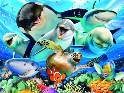Prime3D Underwater Selfie - 63 Piece 3D Puzzle