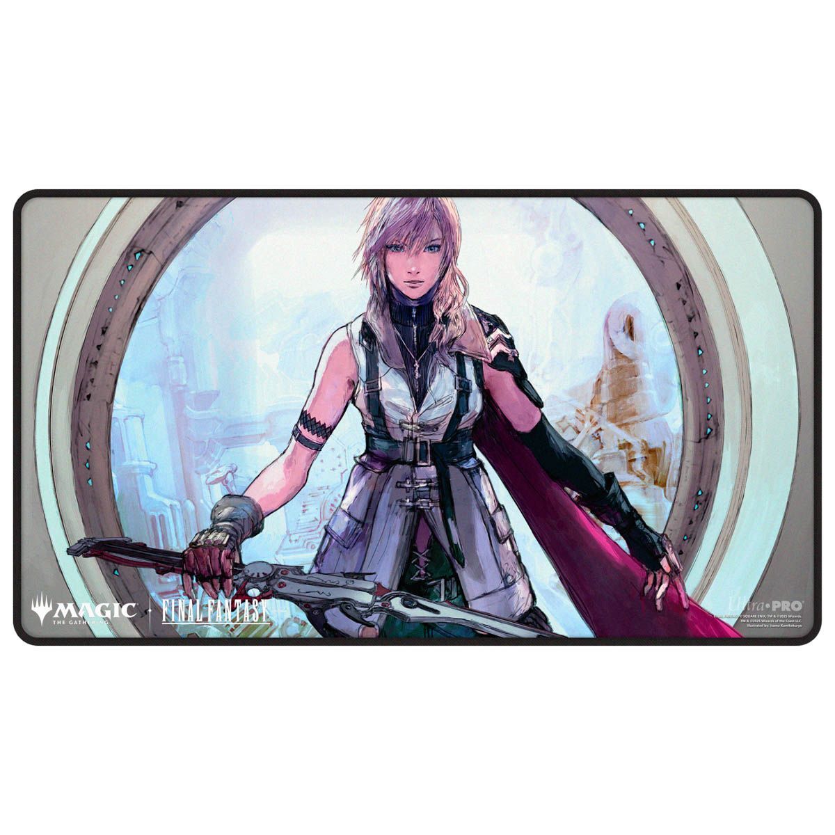 Magic x Final Fantasy: Black Stitched Playmat - Lightning, Army of One