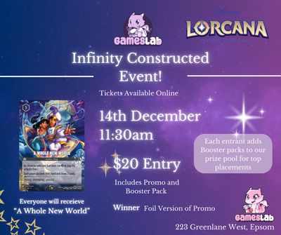 Games Lab Lorcana Infinity Constructed Event!