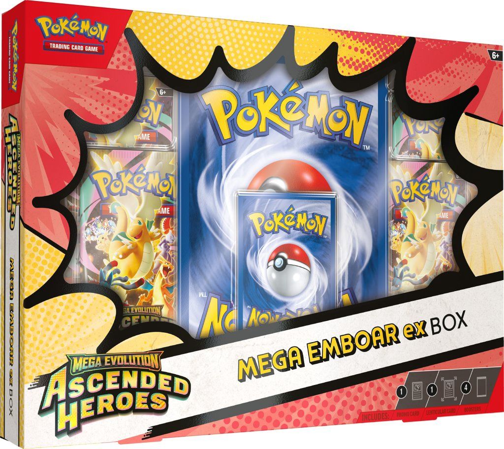 Ascended Heroes Mega Meganium ex Box, Mega Emboar ex Box, or Mega Feraligatr ex Box, Pokemon: Mega Emboar
