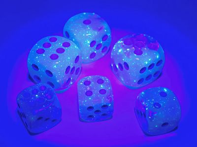 Chessex - Gemini 12mm D6 Pearl Turquoise-White/Blue Luminary Block (36)