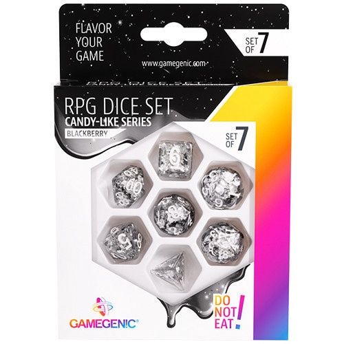 Gamegenic: Blackberry - 7 RPG Dice Set Black