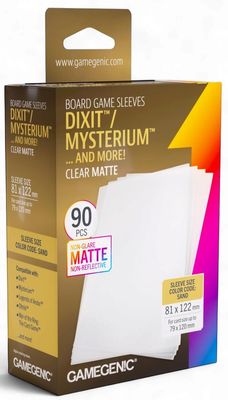 Gamegenic Board Game Card Sleeves - Dixit Clear Matte (81mm x 122mm) (90 Sleeves Per Pack)
