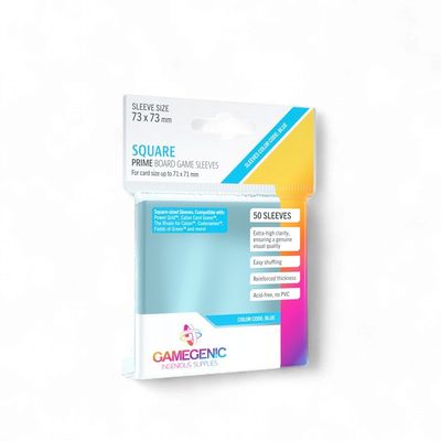 Gamegenic Matte Board Game Sleeves - PRIME Square Sized (73mm x 73mm) - 50 Sleeves Per Pack