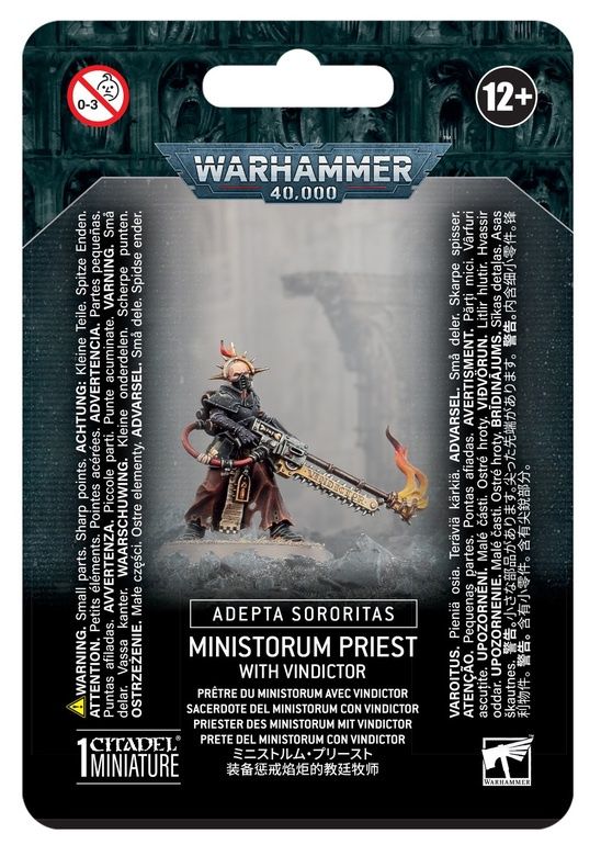 Adeptas Sororitas:  Ministorum Priest with Vindictor