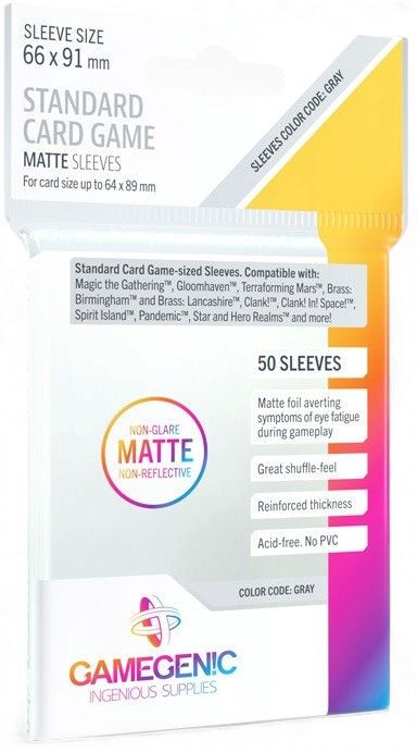 Gamegenic MATTE Sleeves: Standard Card Game (66 x 91 mm)