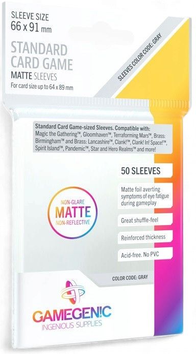 Gamegenic MATTE Sleeves: Standard Card Game (66 x 91 mm)