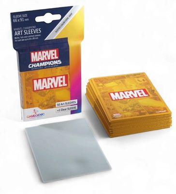 Gamegenic Marvel Champions Art Sleeves - Marvel Orange (66mm x 91mm) (50 Sleeves)