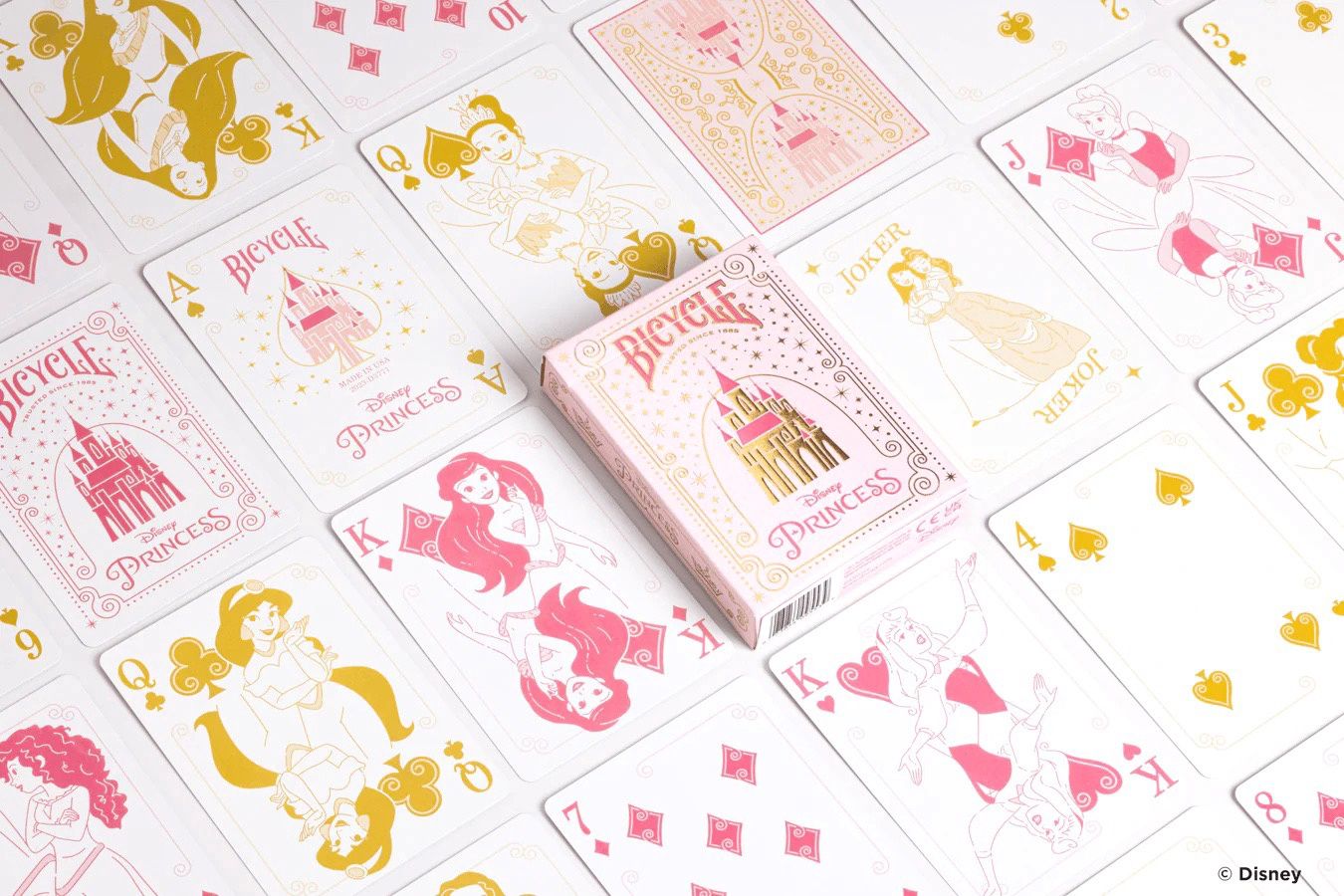 Bicycle Disney Princess Pink Playing Cards
