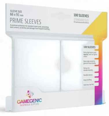 Gamegenic (Non Matte) PRIME Sleeves White - Standard Size