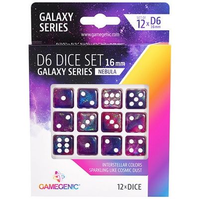 Gamegenic Galaxy Series - Nebula - D6 Dice Set 16 mm (12 pcs)