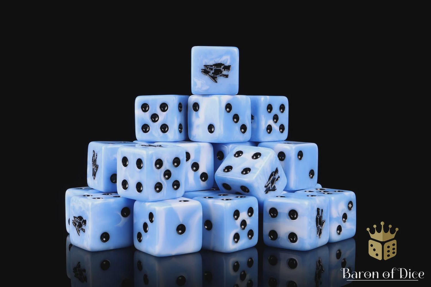 Baron of Dice: Frost Wolf - Square D6 (25)
