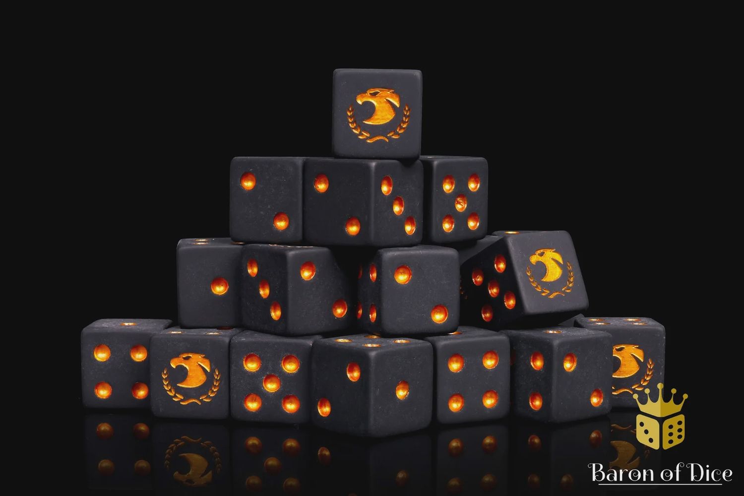 Baron of Dice: Golden Eagle - Square D6 (25)