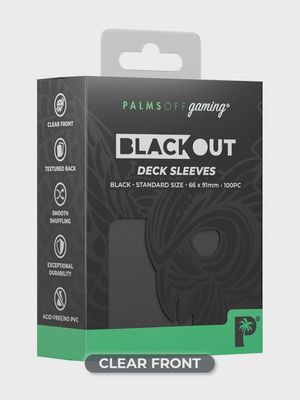 Palms Off Blackout Deck Sleeves - Standard Size - Black