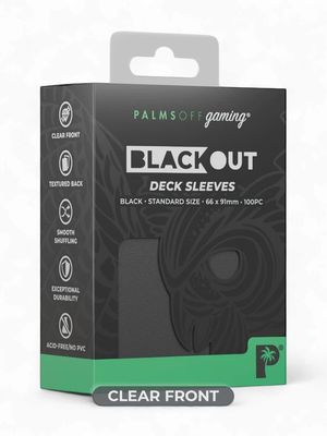 Palms Off Blackout Deck Sleeves - Standard Size - Black