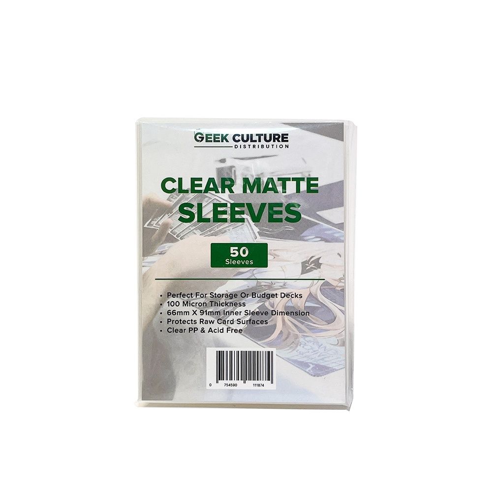 Geek Culture – Clear Matte Sleeves (50ct)
