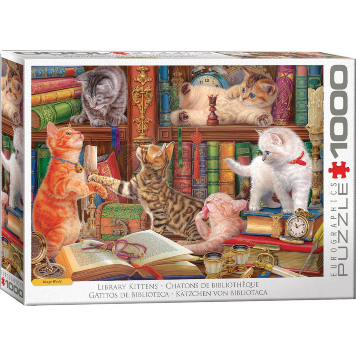 Puzzle - Eurographics - Library Kittens 1000pc