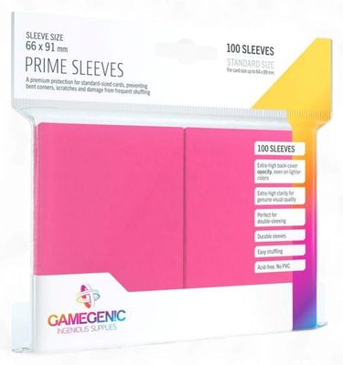 Gamegenic (Non Matte) Prime Card Sleeves Pink - Standard Size