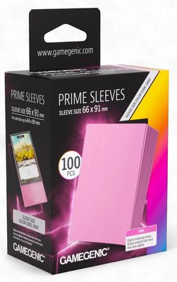 Gamegenic Prime Card Sleeves - Pink (66mm x 91mm) (100 Sleeves Per Pack)
