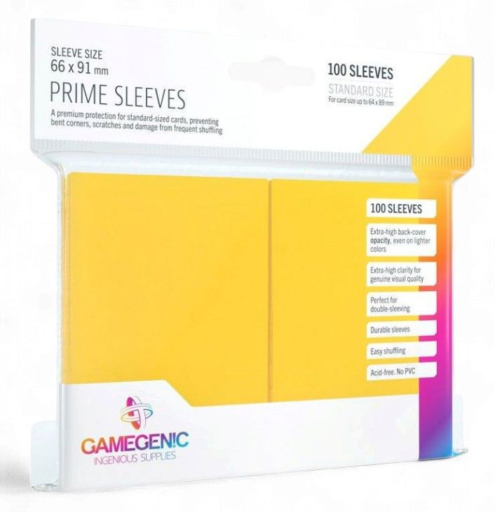 Gamegenic (Non Matte) Prime Card Sleeves Yellow - Standard Size