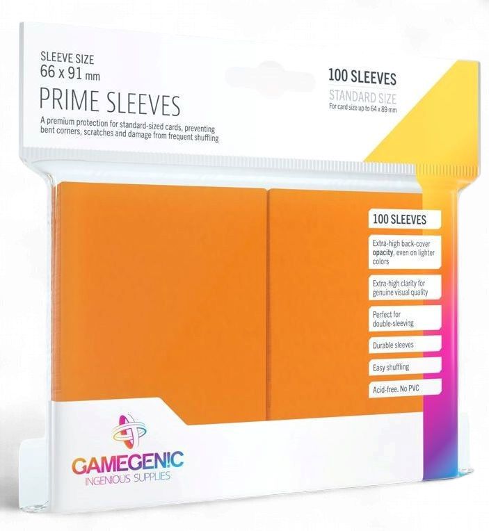 Gamegenic (Non Matte) Prime Card Sleeves Orange - Standard Size