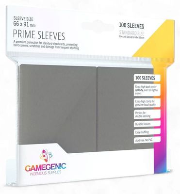 Gamegenic (Non Matte) Prime Card Sleeves Dark Gray - Standard