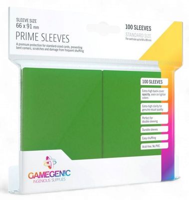 Gamegenic (Non Matte) Prime Card Sleeves Green - Standard Size