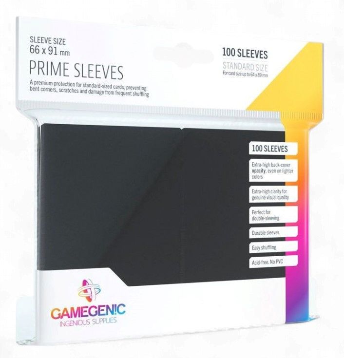 Gamegenic (Non Matte) Prime Card Sleeves Black - Standard Size