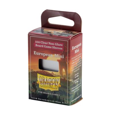 Dragon Shield: Board Game Sleeves – Clear Non-Glare – European Mini